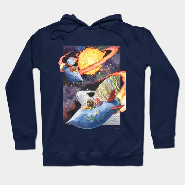 Space Flight Hoodie by seangreenbergart